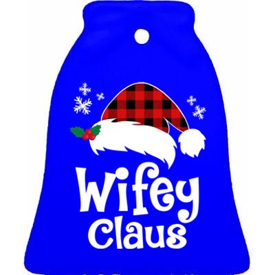 Mrs Santa Claus Funny Christmas Matching Couple Wife Fiance Gift Ceramic Bell Ornament