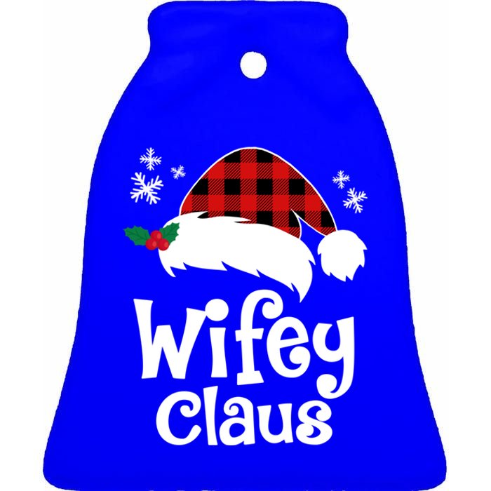 Mrs Santa Claus Funny Christmas Matching Couple Wife Fiance Gift Ceramic Bell Ornament