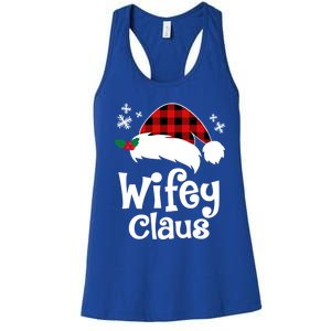 Mrs Santa Claus Funny Christmas Matching Couple Wife Fiance Gift Women's Racerback Tank