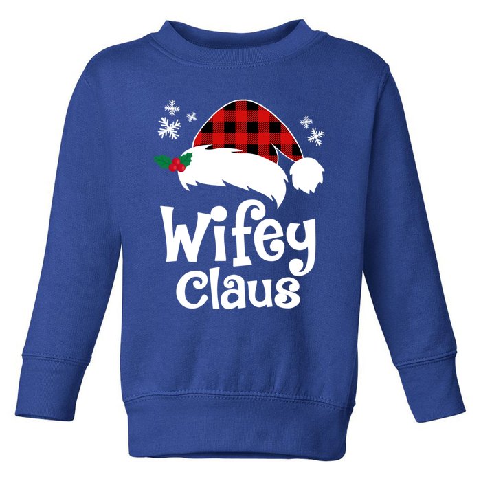 Mrs Santa Claus Funny Christmas Matching Couple Wife Fiance Gift Toddler Sweatshirt