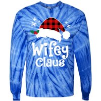 Mrs Santa Claus Funny Christmas Matching Couple Wife Fiance Gift Tie-Dye Long Sleeve Shirt