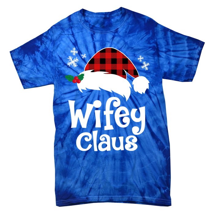 Mrs Santa Claus Funny Christmas Matching Couple Wife Fiance Gift Tie-Dye T-Shirt