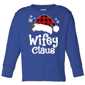 Mrs Santa Claus Funny Christmas Matching Couple Wife Fiance Gift Toddler Long Sleeve Shirt