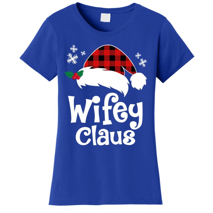 Mrs Santa Claus Funny Christmas Matching Couple Wife Fiance Gift Women's T-Shirt