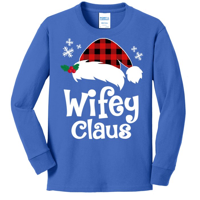 Mrs Santa Claus Funny Christmas Matching Couple Wife Fiance Gift Kids Long Sleeve Shirt