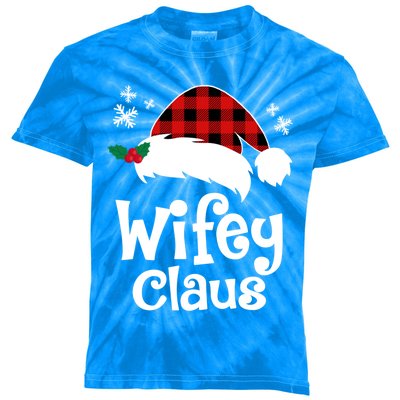 Mrs Santa Claus Funny Christmas Matching Couple Wife Fiance Gift Kids Tie-Dye T-Shirt