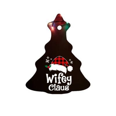 Mrs Santa Claus Funny Christmas Matching Couple Wife Fiance Gift Ceramic Tree Ornament