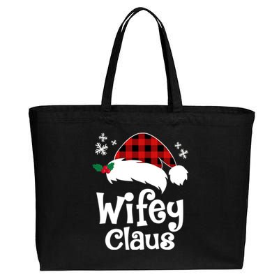 Mrs Santa Claus Funny Christmas Matching Couple Wife Fiance Gift Cotton Canvas Jumbo Tote