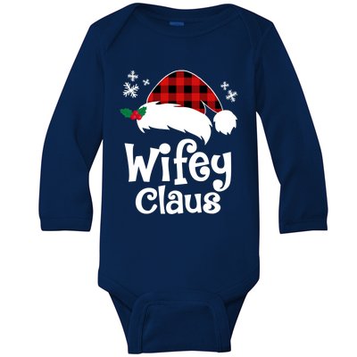 Mrs Santa Claus Funny Christmas Matching Couple Wife Fiance Gift Baby Long Sleeve Bodysuit