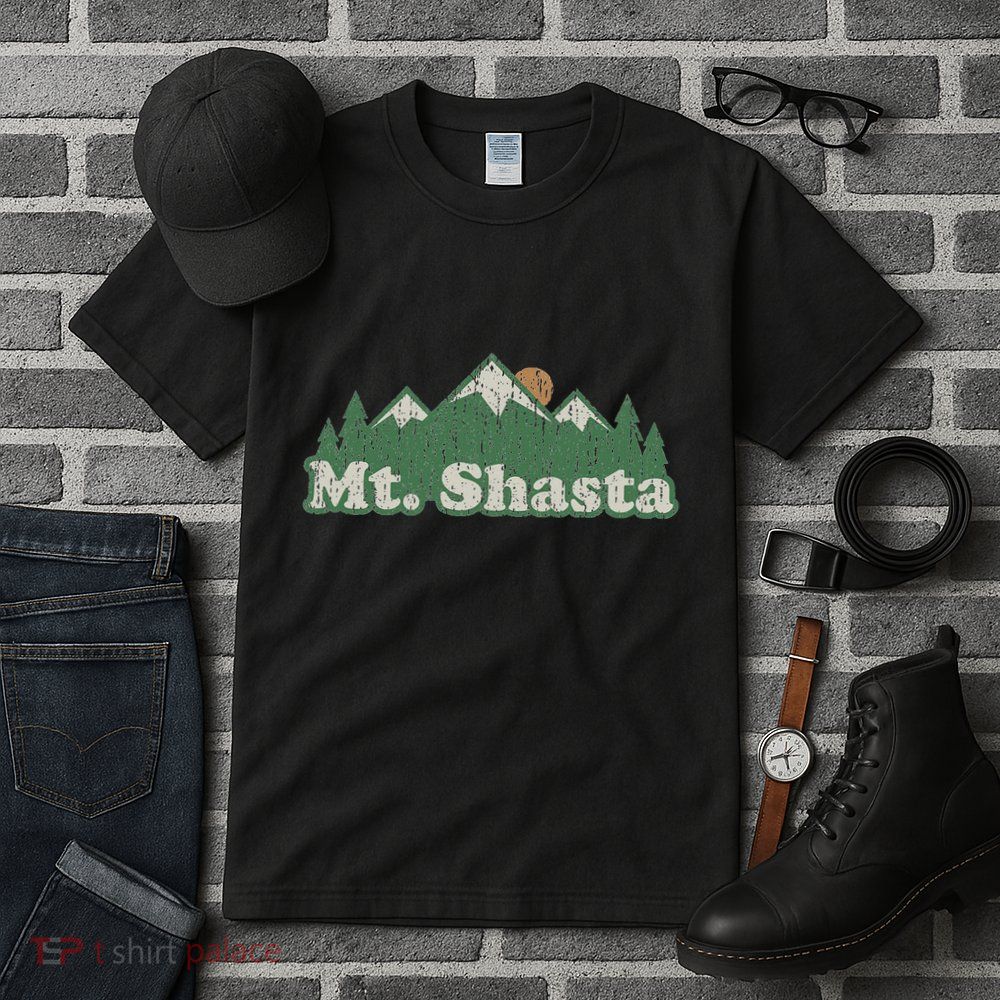 Mt. Shasta California Ca Vintage Hiking Mountains Tall T-Shirt