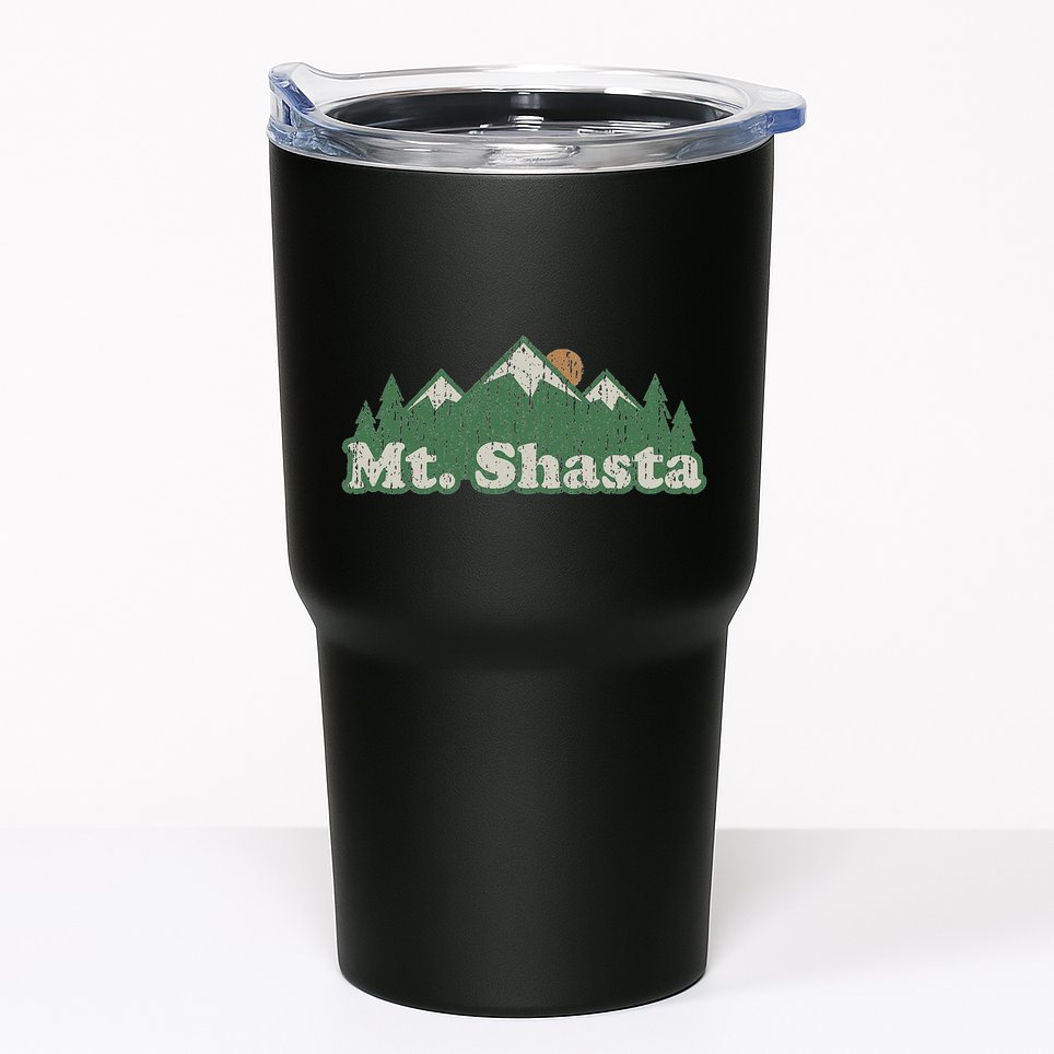 Mt. Shasta California Ca Vintage Hiking Mountains Tumbler