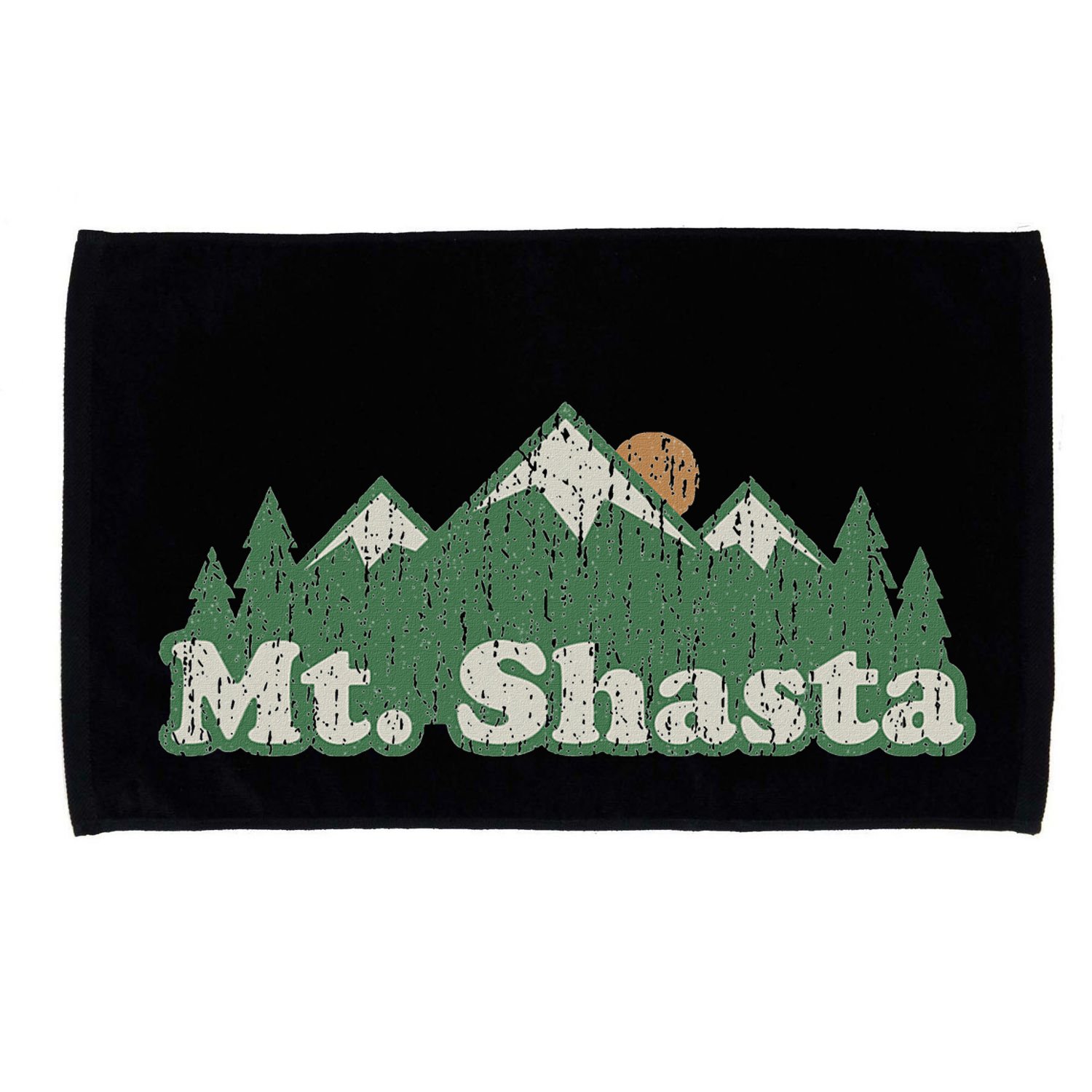 Mt. Shasta California Ca Vintage Hiking Mountains Microfiber Hand Towel