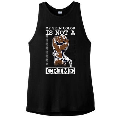 My Skin Color Is Not A Crime Black History Month Blm Ladies PosiCharge Tri-Blend Wicking Tank