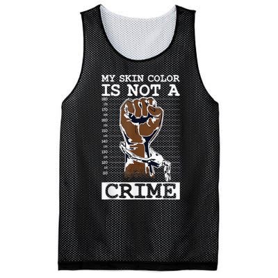 My Skin Color Is Not A Crime Black History Month Blm Mesh Reversible Basketball Jersey Tank