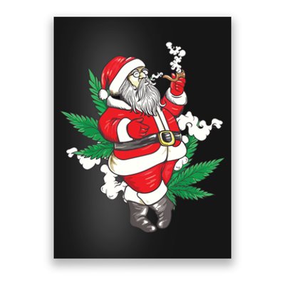 Marijuana Santa Claus Cannabis Weed 420 Christmas Gift Poster