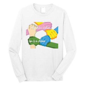 My Skin Color Is't A Crime Black Empowerment Gift Black Power Hands Long Sleeve Shirt