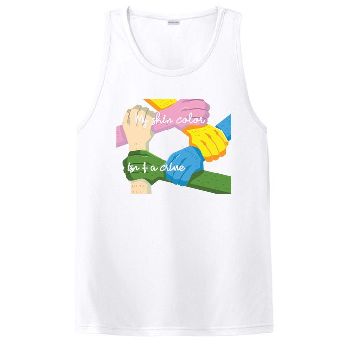 My Skin Color Is't A Crime Black Empowerment Gift Black Power Hands PosiCharge Competitor Tank