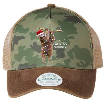 Merry Slothmas Christmas Design For Lazy Sloth Lovers Xmas Gift Legacy Tie Dye Trucker Hat