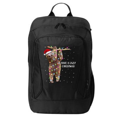 Merry Slothmas Christmas Design For Lazy Sloth Lovers Xmas Gift City Backpack