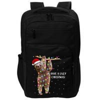 Merry Slothmas Christmas Design For Lazy Sloth Lovers Xmas Gift Impact Tech Backpack