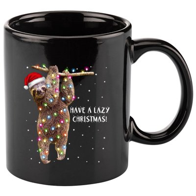 Merry Slothmas Christmas Design For Lazy Sloth Lovers Xmas Gift 11oz C Handle Ceramic Mug
