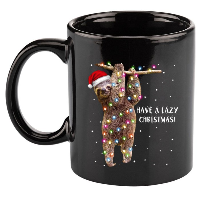 Merry Slothmas Christmas Design For Lazy Sloth Lovers Xmas Gift 11oz C Handle Ceramic Mug
