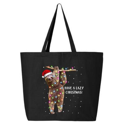 Merry Slothmas Christmas Design For Lazy Sloth Lovers Xmas Gift 25L Jumbo Tote