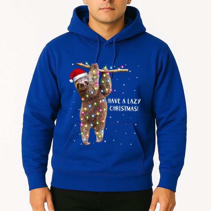 Merry Slothmas Christmas Design For Lazy Sloth Lovers Xmas Gift Hoodie