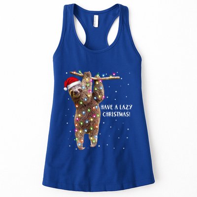 Merry Slothmas Christmas Design For Lazy Sloth Lovers Xmas Gift Womens Tank Top