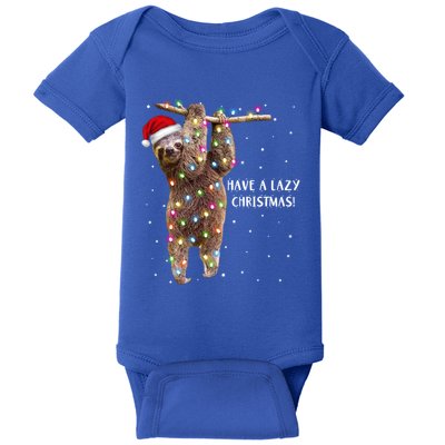 Merry Slothmas Christmas Design For Lazy Sloth Lovers Xmas Gift Baby Bodysuit