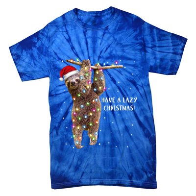 Merry Slothmas Christmas Design For Lazy Sloth Lovers Xmas Gift Tie-Dye T-Shirt