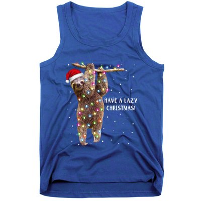 Merry Slothmas Christmas Design For Lazy Sloth Lovers Xmas Gift Tank Top