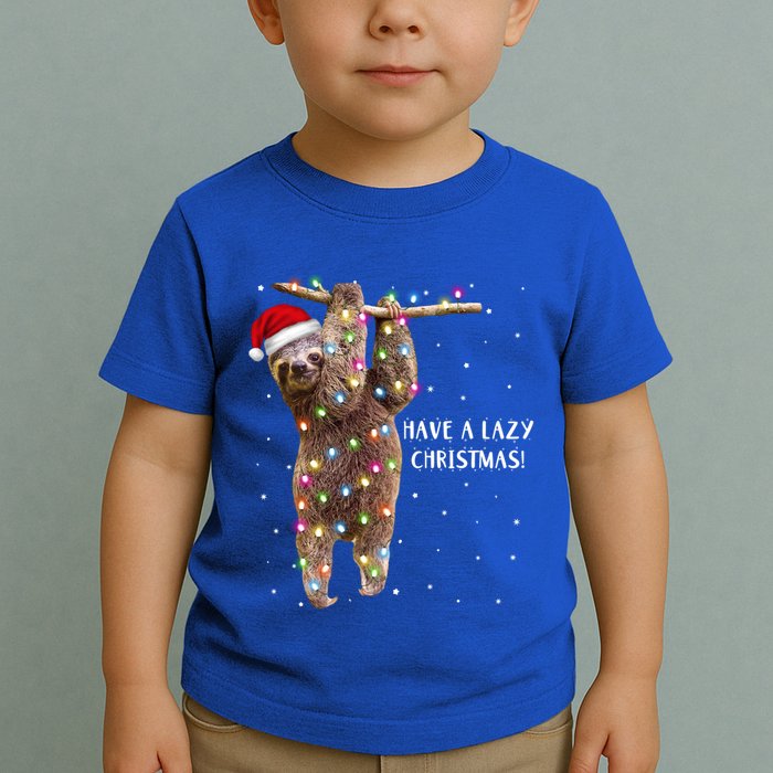 Merry Slothmas Christmas Design For Lazy Sloth Lovers Xmas Gift Toddler T-Shirt