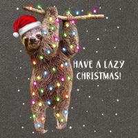 Merry Slothmas Christmas Design For Lazy Sloth Lovers Xmas Gift Cotton Canvas Backpack