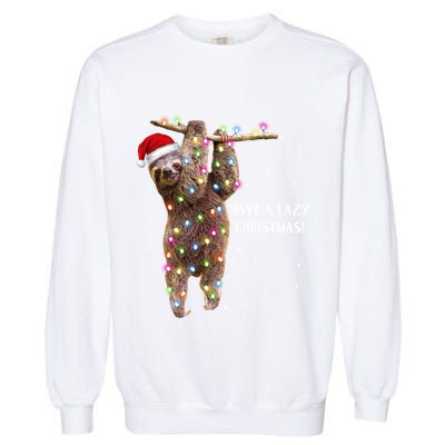 Merry Slothmas Christmas Design For Lazy Sloth Lovers Xmas Gift Garment-Dyed Sweatshirt
