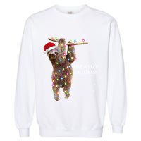Merry Slothmas Christmas Design For Lazy Sloth Lovers Xmas Gift Garment-Dyed Sweatshirt