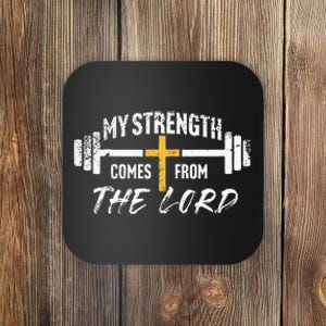 My Strength Christian Bible Verse Gym Workout Coaster