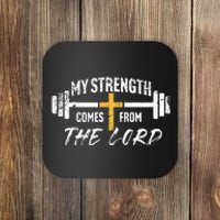 My Strength Christian Bible Verse Gym Workout Coaster