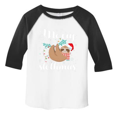 Merry Slothmas Christmas Pajama For Sloth Lovers Gift Toddler Fine Jersey T-Shirt