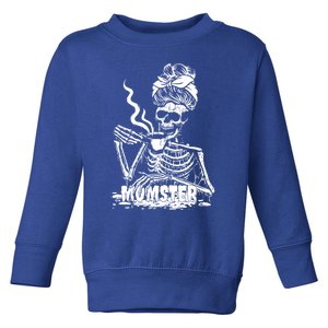 Momster Skeleton Coffee Funny Halloween Mom Mama Cute Gift Toddler Sweatshirt