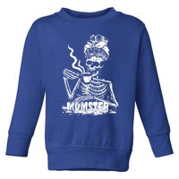 Momster Skeleton Coffee Funny Halloween Mom Mama Cute Gift Toddler Sweatshirt