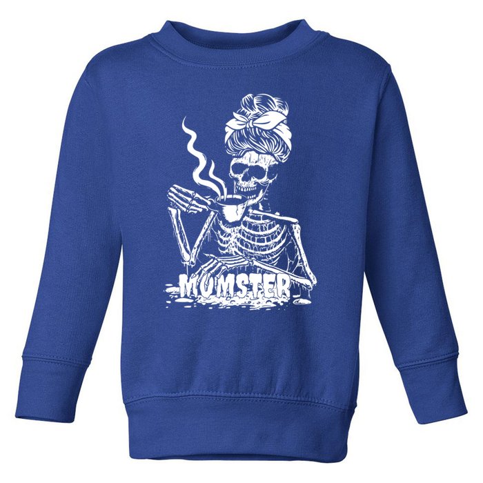 Momster Skeleton Coffee Funny Halloween Mom Mama Cute Gift Toddler Sweatshirt