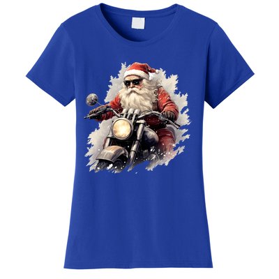 Motorcycling Santa Claus Christmas Is Coming Gift Women's T-Shirt