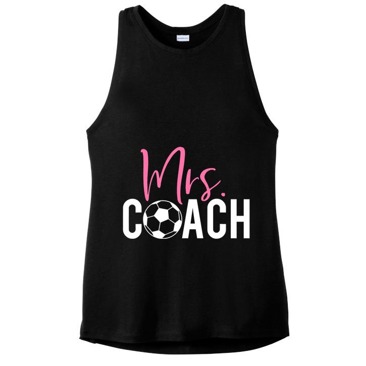 Mrs. Soccer Coach For Coaches Wives Ladies PosiCharge Tri-Blend Wicking Tank