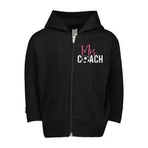 Mrs. Soccer Coach For Coaches Wives Toddler Zip Fleece Hoodie