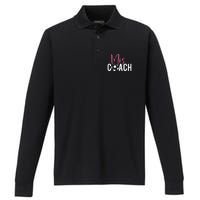 Mrs. Soccer Coach For Coaches Wives Performance Long Sleeve Polo