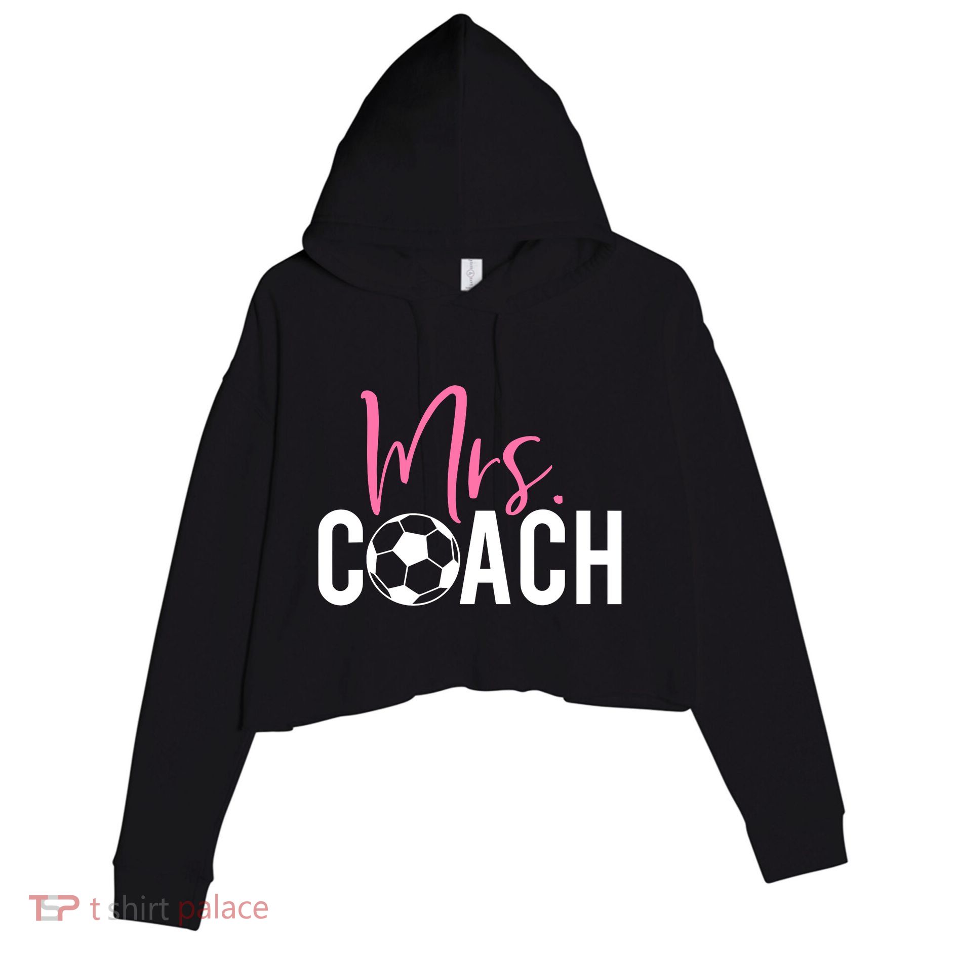 Mrs. Soccer Coach For Coaches Wives Crop Fleece Hoodie