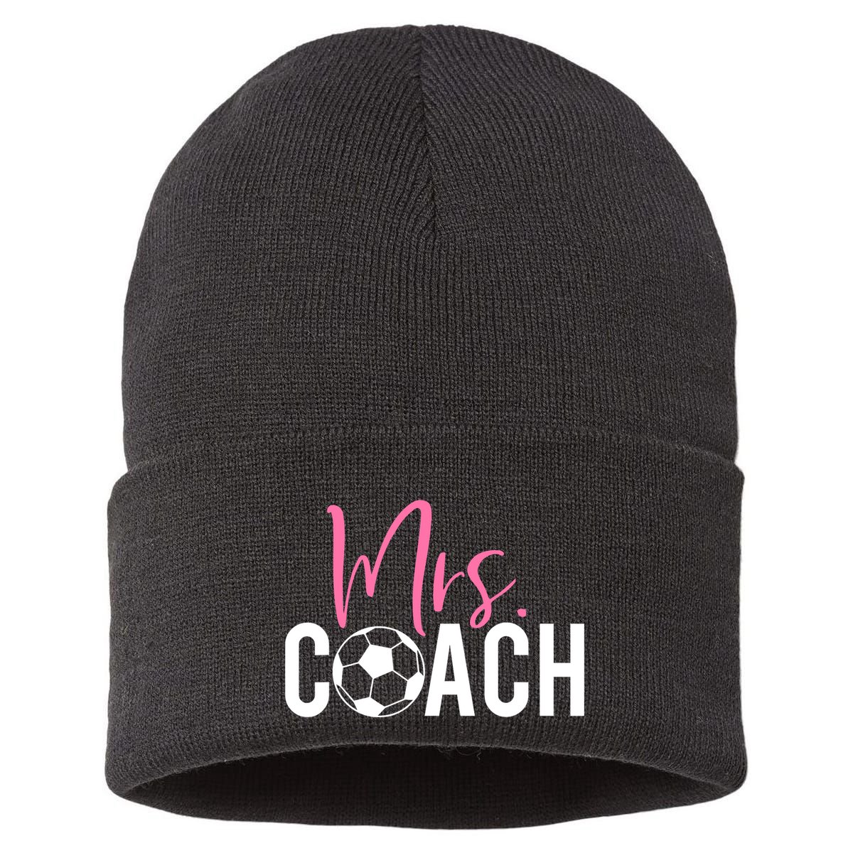 Mrs. Soccer Coach For Coaches Wives Sustainable Knit Beanie