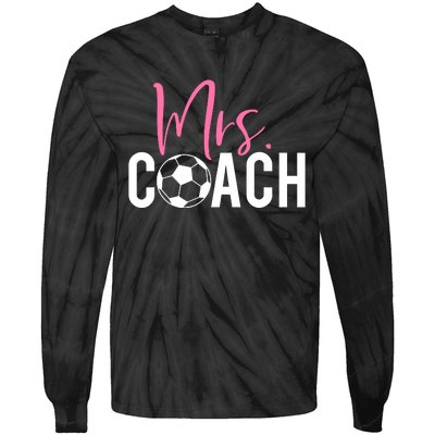 Mrs. Soccer Coach For Coaches Wives Tie-Dye Long Sleeve Shirt