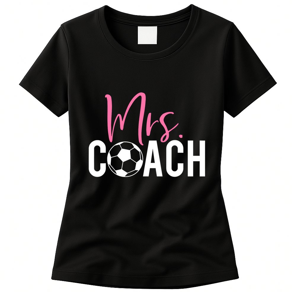 Mrs. Soccer Coach For Coaches Wives Womens T-Shirt